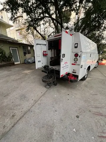 Magnet Plumbing service vehicle on-site for Slab Leak Repair in Lake Worth